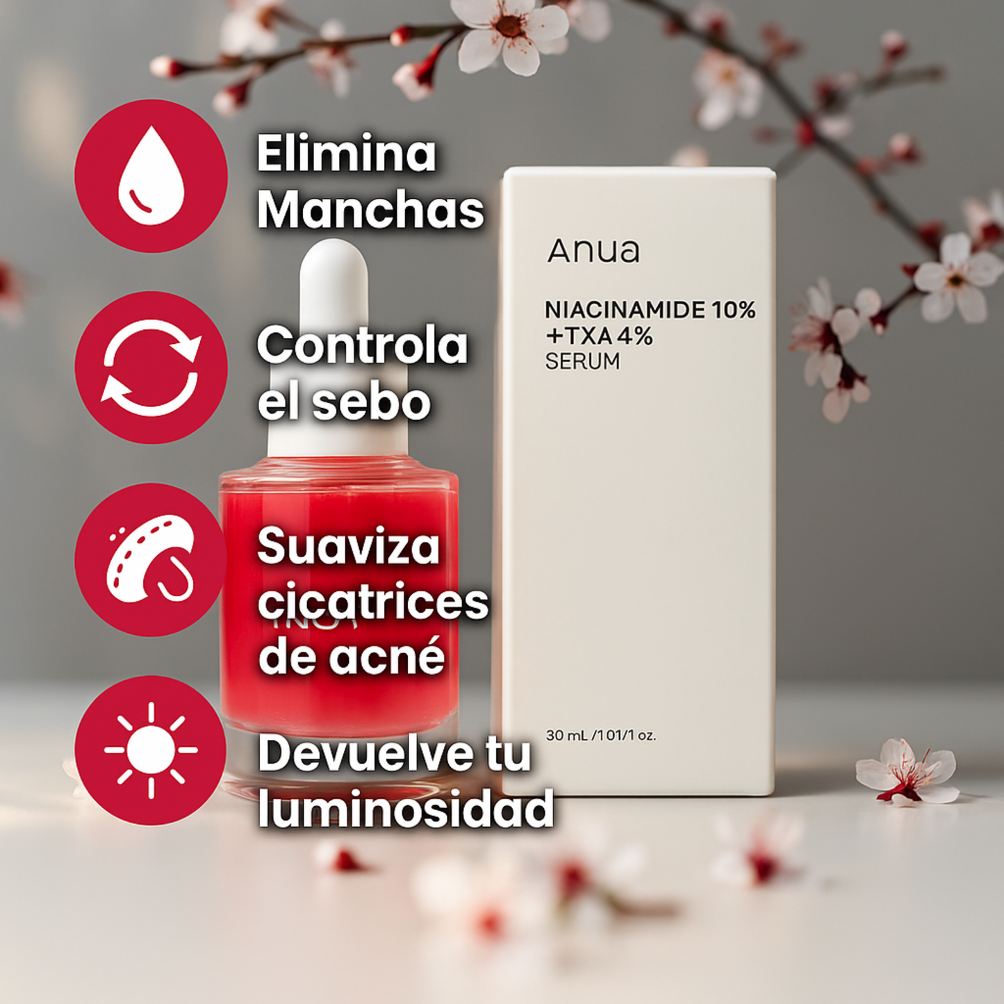 Piel libre de acné, manchas y sebo en 14 días con el Serum Coreano de ANUA